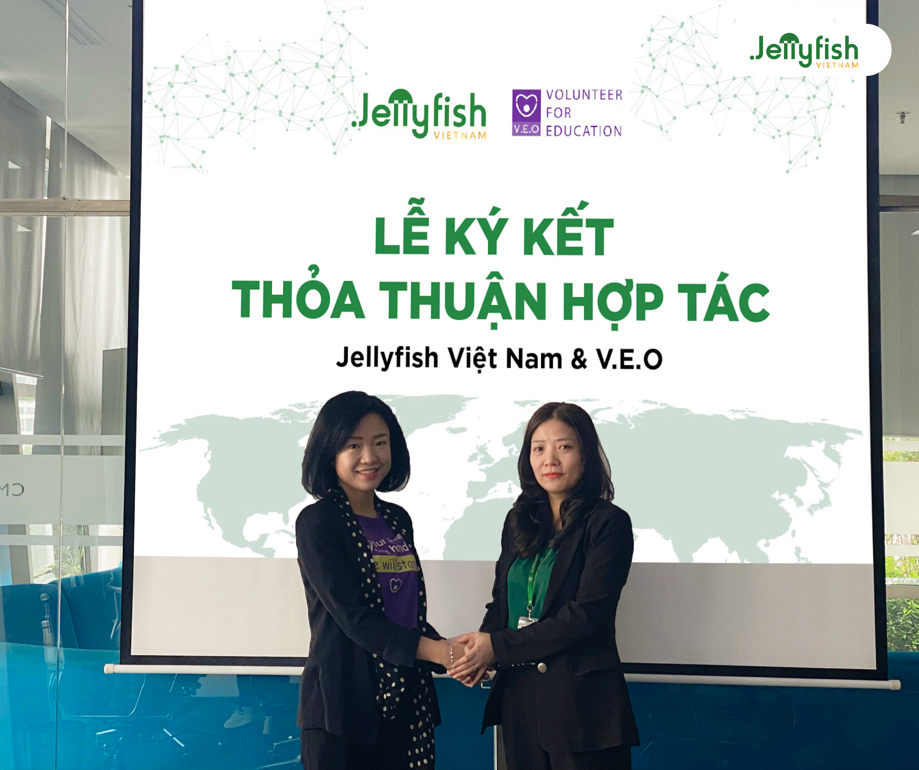 the cooperation between Jellyfish Vietnam & VEO