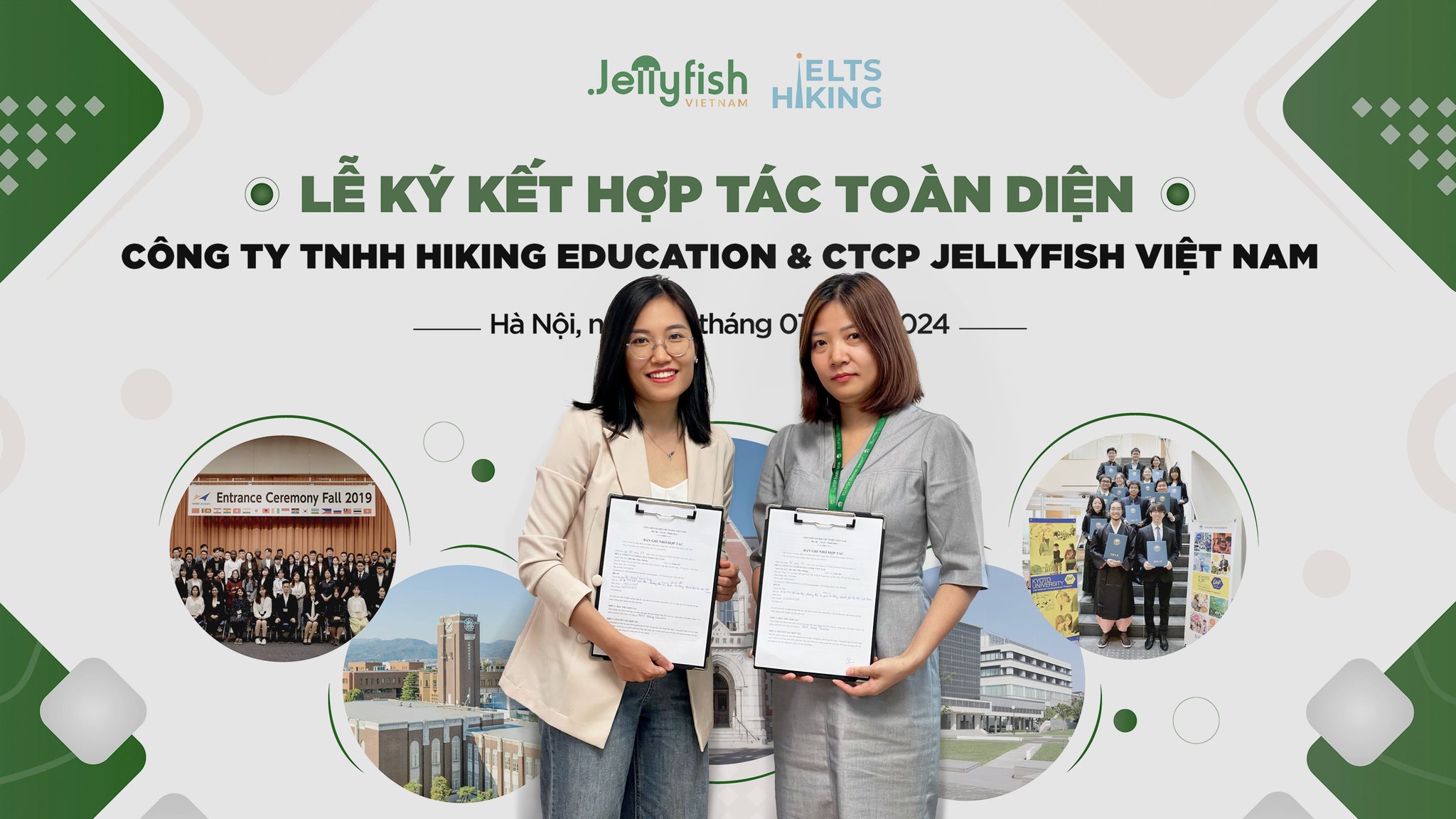 Lễ ký kết hợp tác giữa Jellyfish Việt Nam và trung tâm Anh ngữ IELTS Hiking