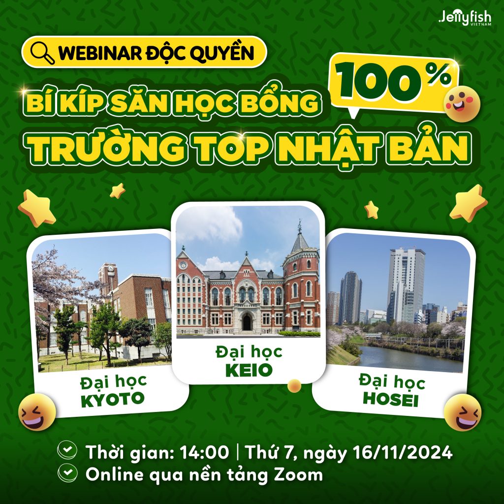 Webinar Săn học bổng 100% trường TOP Nhật Bản