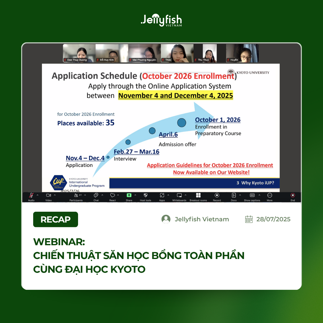 Recap webinar: Quy trình nộp đơn ứng tuyển Kyoto iUP