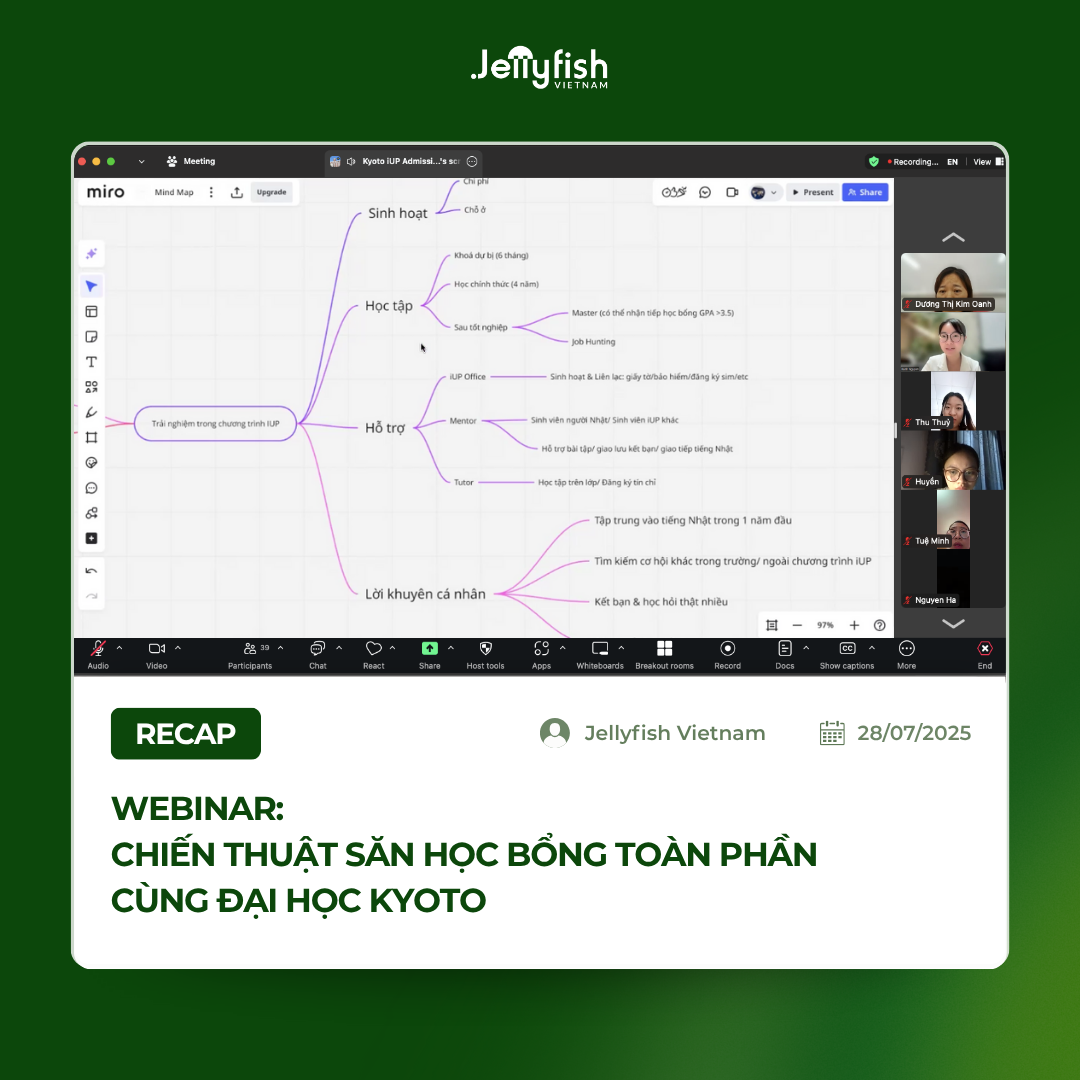Recap webinar: Chia sẻ kinh nghiệm từ học sinh Việt Nam đang theo theo học Kyoto iUP