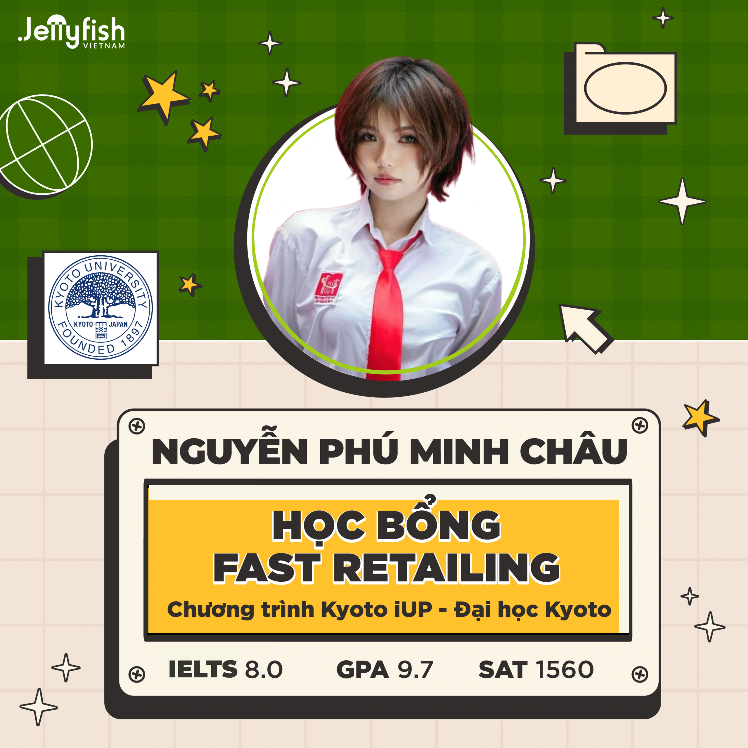 One of the three Vietnamese representatives has been admitted to Kyoto iUP 2025 with a full Fast Retailing scholarship